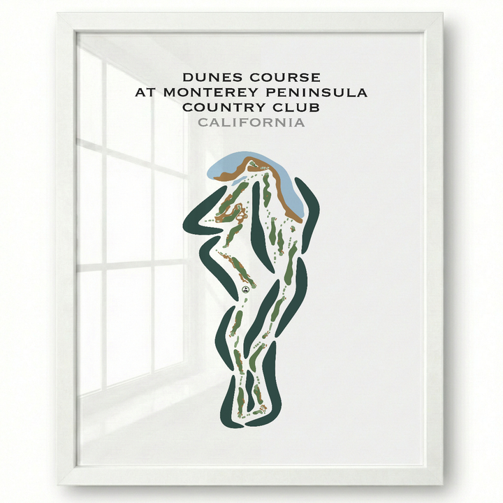 Dunes Course at Monterey Peninsula Country Club, California - Printed Golf Courses