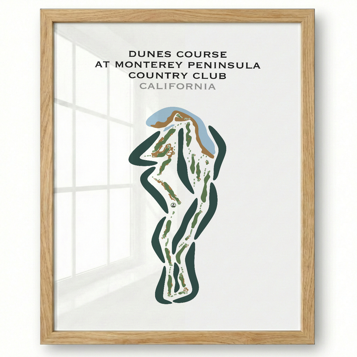 Dunes Course at Monterey Peninsula Country Club, California - Printed Golf Courses