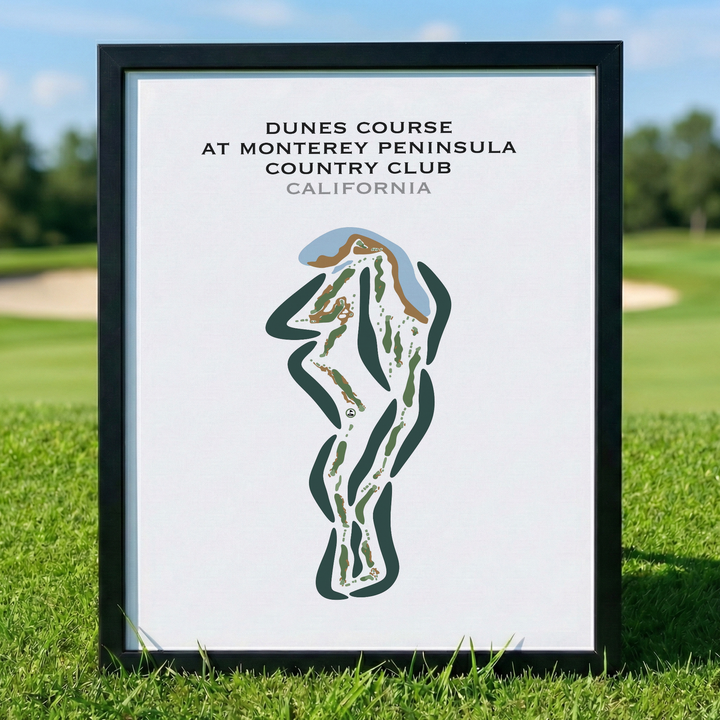 Dunes Course at Monterey Peninsula Country Club, California - Printed Golf Courses