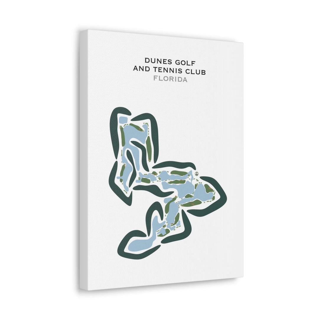 The Dunes Golf & Tennis Club, Sanibel Island, Florida - Printed Golf Courses