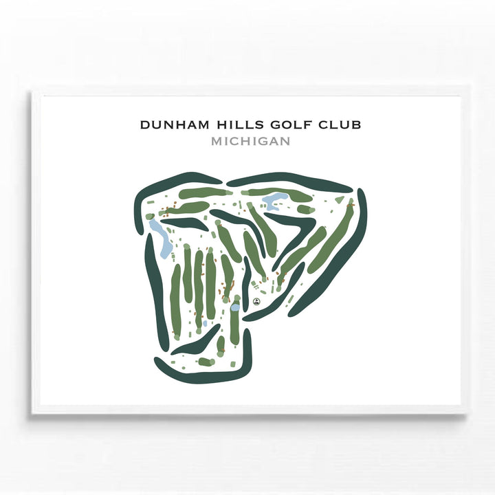 Dunham Hills Golf Club, Michigan - Printed Golf Courses