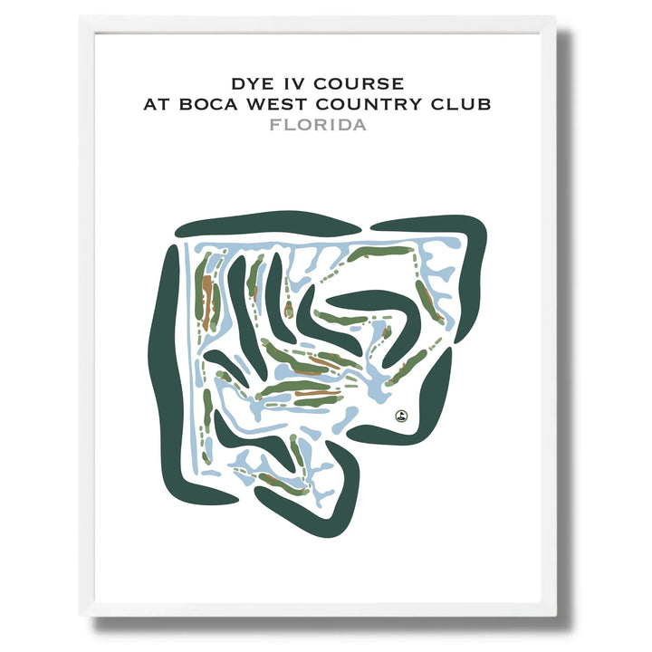 Dye IV Course at Boca West Country Club, Florida - Printed Golf Courses