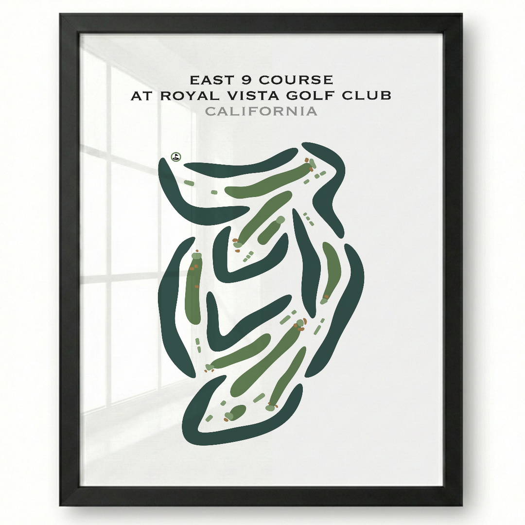 East 9 Course at Royal Vista Golf Club, California - Printed Golf Courses