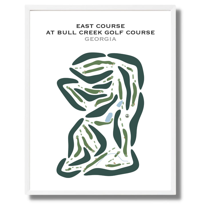 East Course at Bull Creek Golf Course, Georgia - Printed Golf Courses