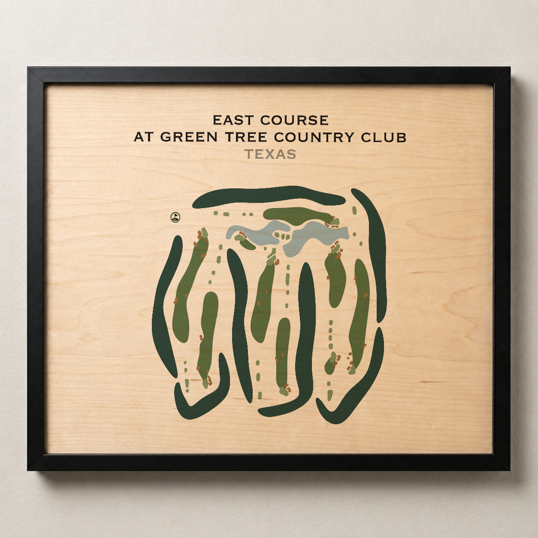 East Course at Green Tree Country Club, Texas - Printed Golf Courses