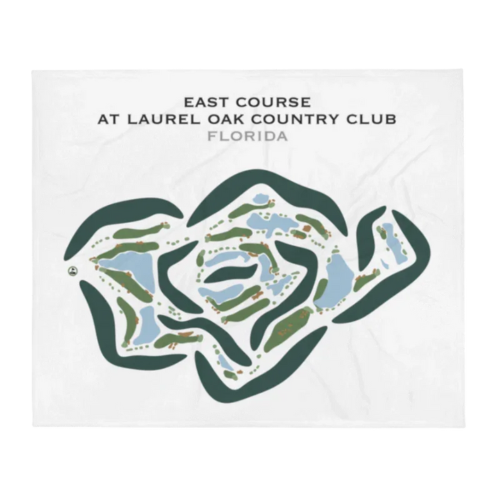 East Course at Laurel Oak Country Club, Florida - Printed Golf Courses