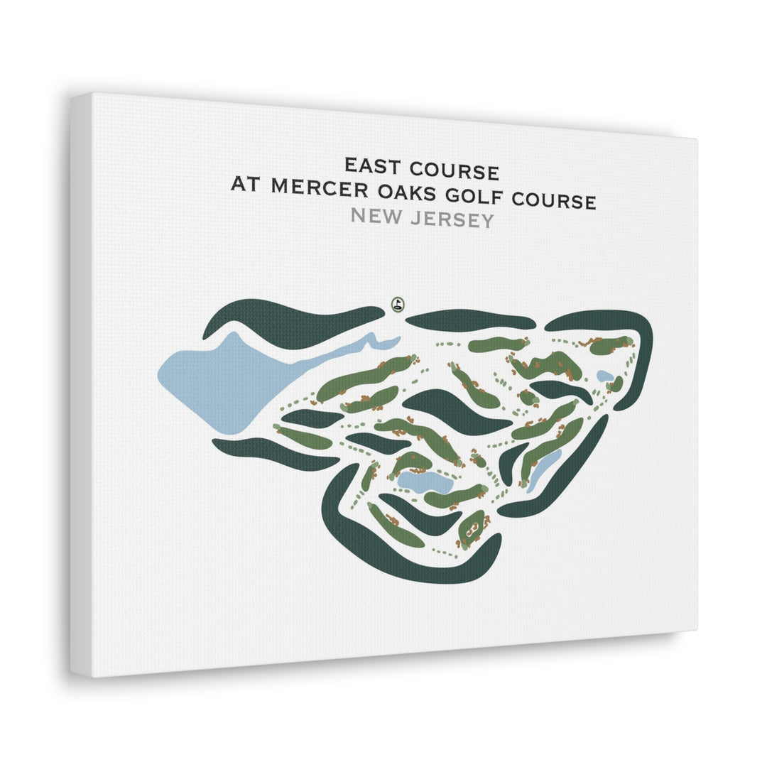 East Course at Mercer Oaks Golf Course, New Jersey - Printed Golf Courses