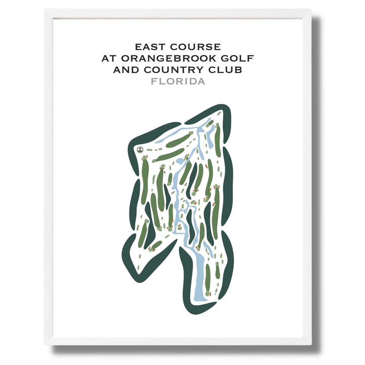 East at Orangebrook Golf and Country Club, Florida - Printed Golf Courses