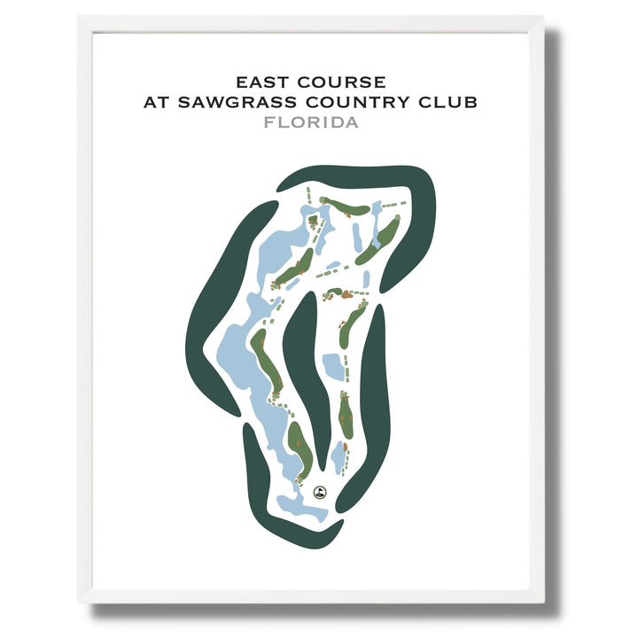 East Course at Sawgrass Country Club, Florida - Printed Golf Courses