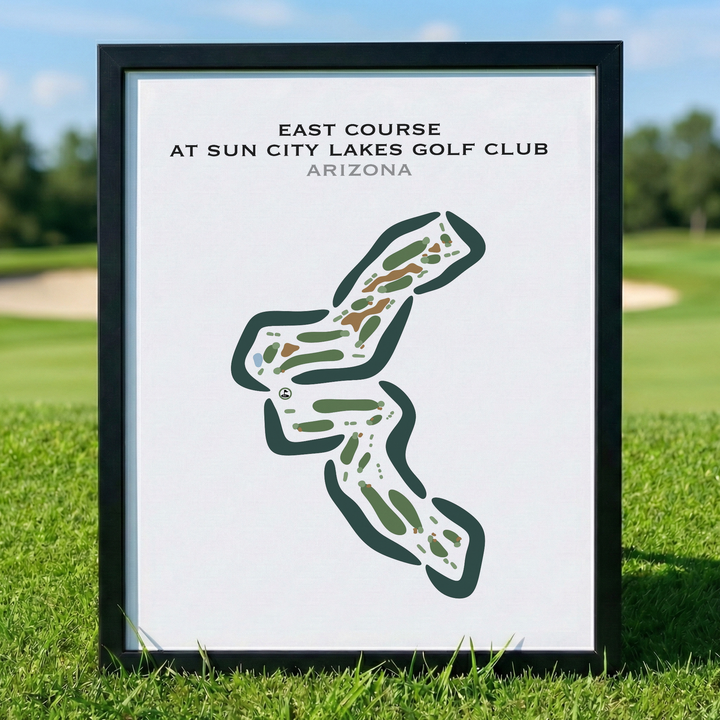 East Course at Sun City Lakes Golf Club, Arizona - Printed Golf Courses