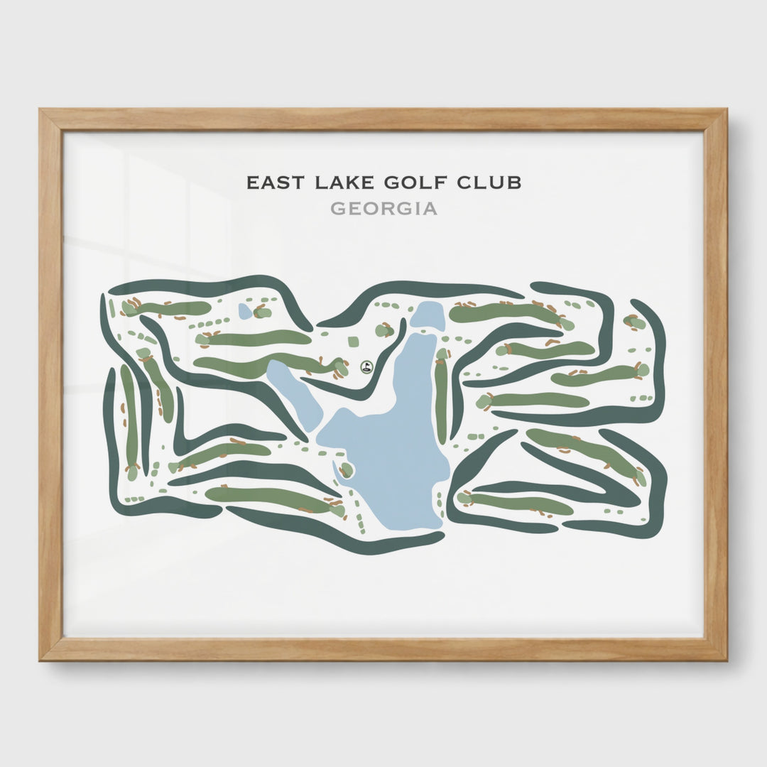 East Lake Golf Course, Atlanta Georgia - Printed Golf Courses