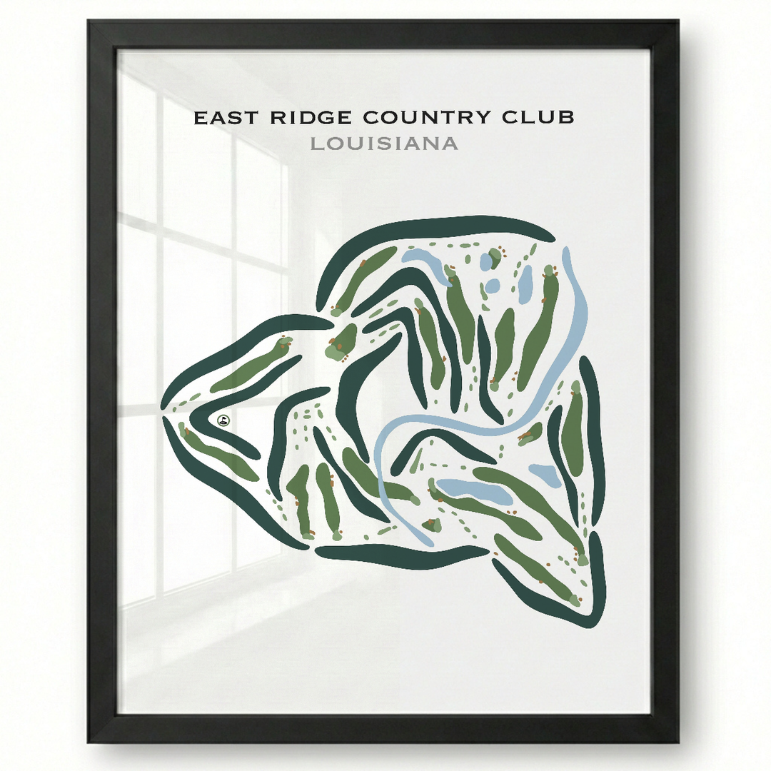 East Ridge Country Club, Louisiana - Printed Golf Courses