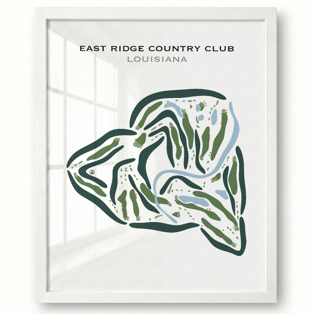 East Ridge Country Club, Louisiana - Printed Golf Courses