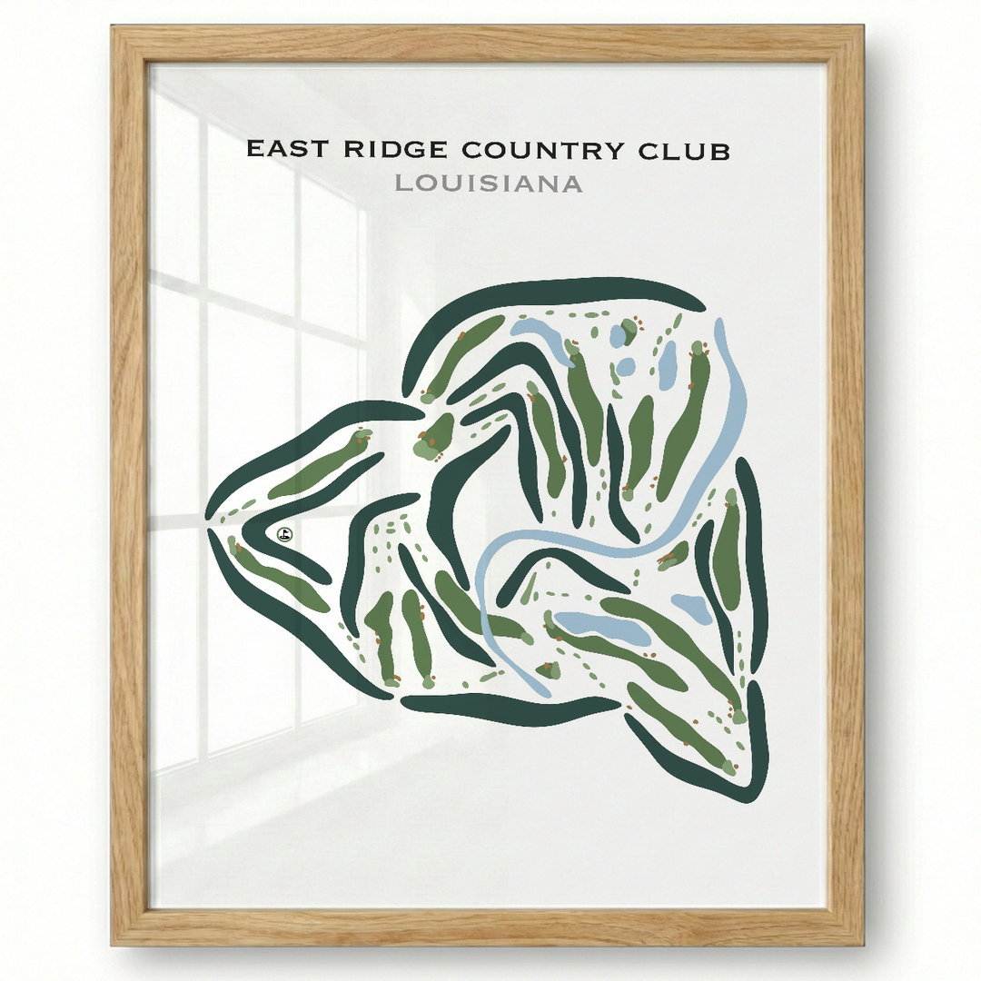 East Ridge Country Club, Louisiana - Printed Golf Courses