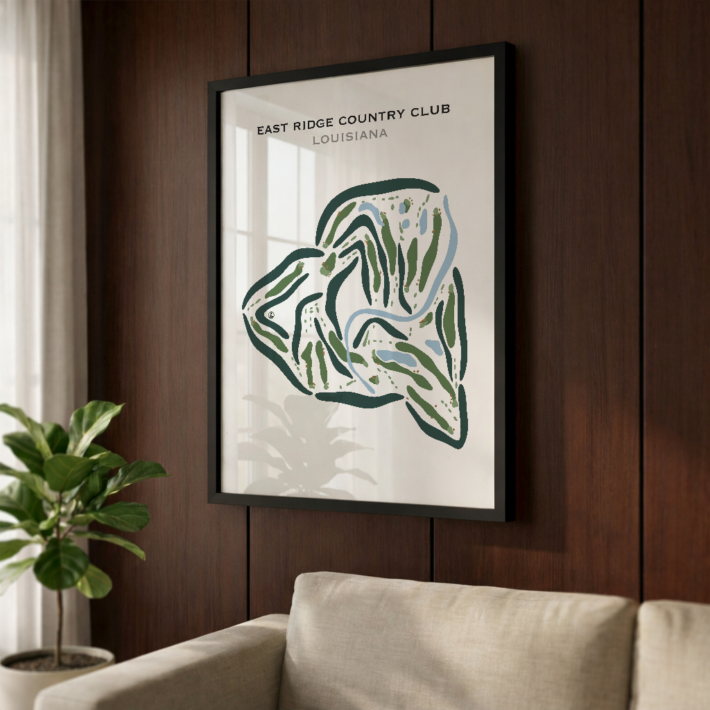 East Ridge Country Club, Louisiana - Printed Golf Courses