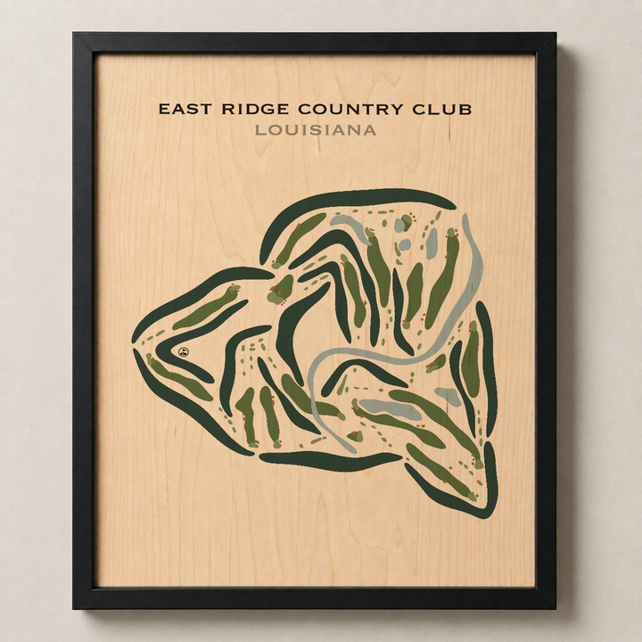 East Ridge Country Club, Louisiana - Printed Golf Courses