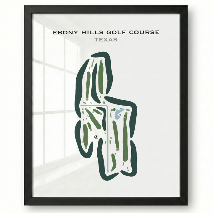 Ebony Hills Golf Course, Texas - Printed Golf Courses