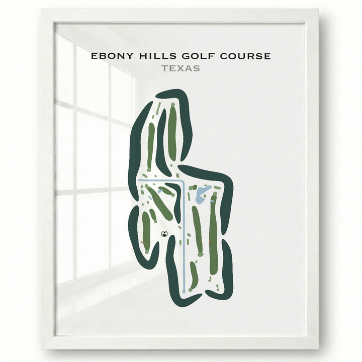 Ebony Hills Golf Course, Texas - Printed Golf Courses