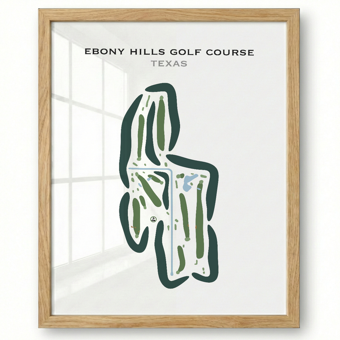 Ebony Hills Golf Course, Texas - Printed Golf Courses