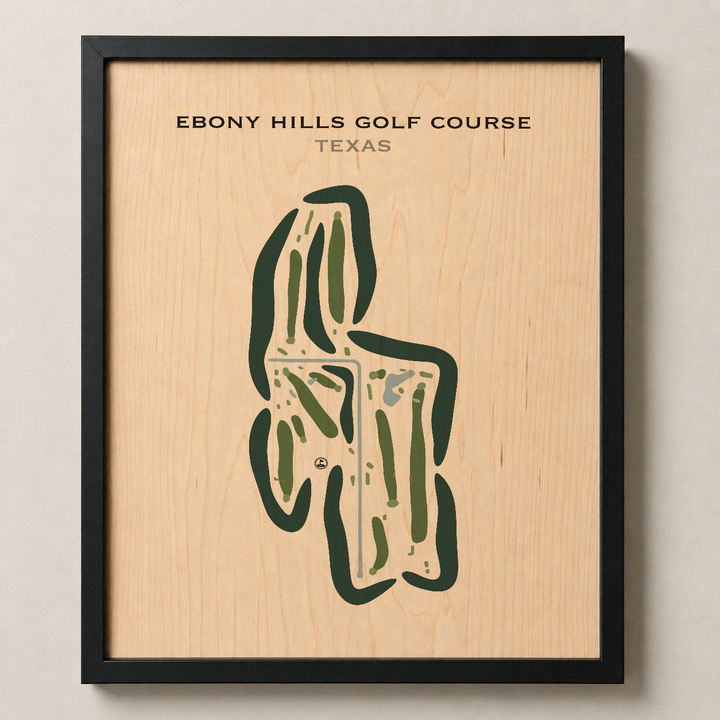 Ebony Hills Golf Course, Texas - Printed Golf Courses