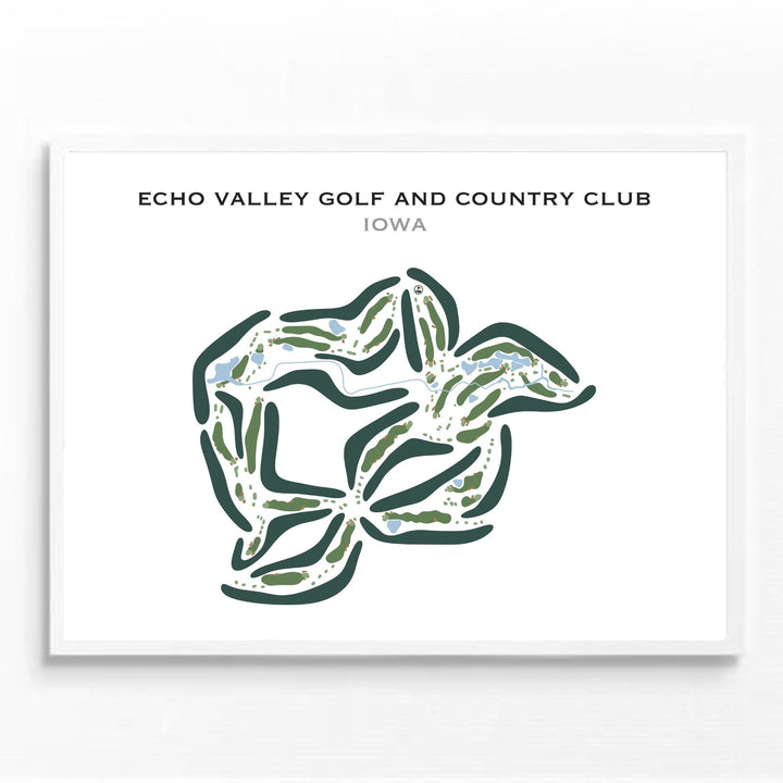 Echo Valley Golf & Country Club, Iowa - Printed Golf Courses