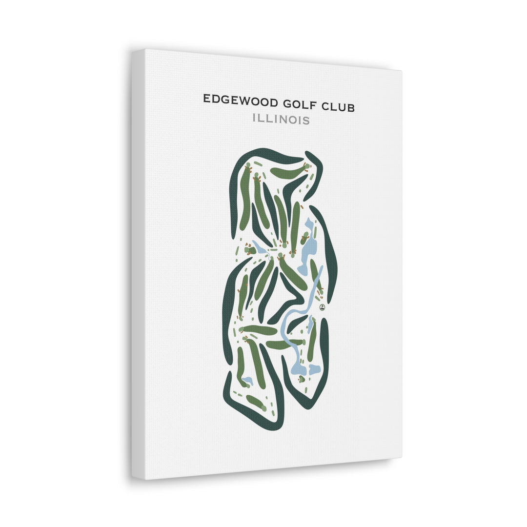 Edgewood Golf Club, Illinois - Printed Golf Courses