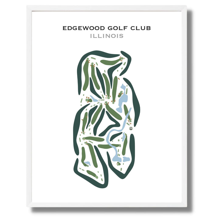 Edgewood Golf Club, Illinois - Printed Golf Courses