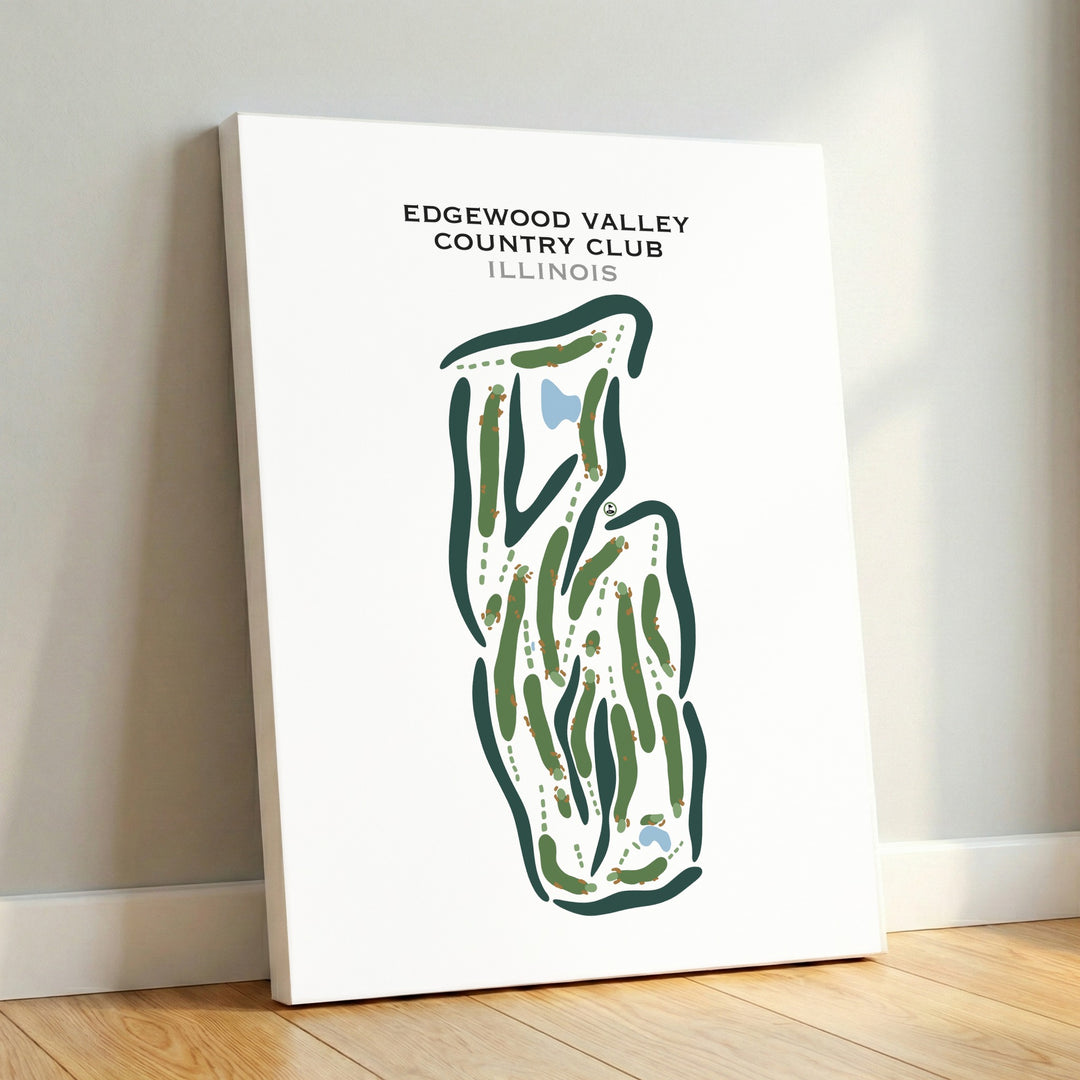 Edgewood Valley Country Club, Illinois - Printed Golf Courses