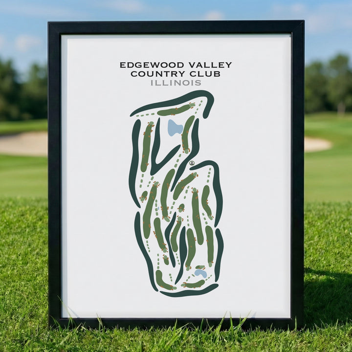 Edgewood Valley Country Club, Illinois - Printed Golf Courses