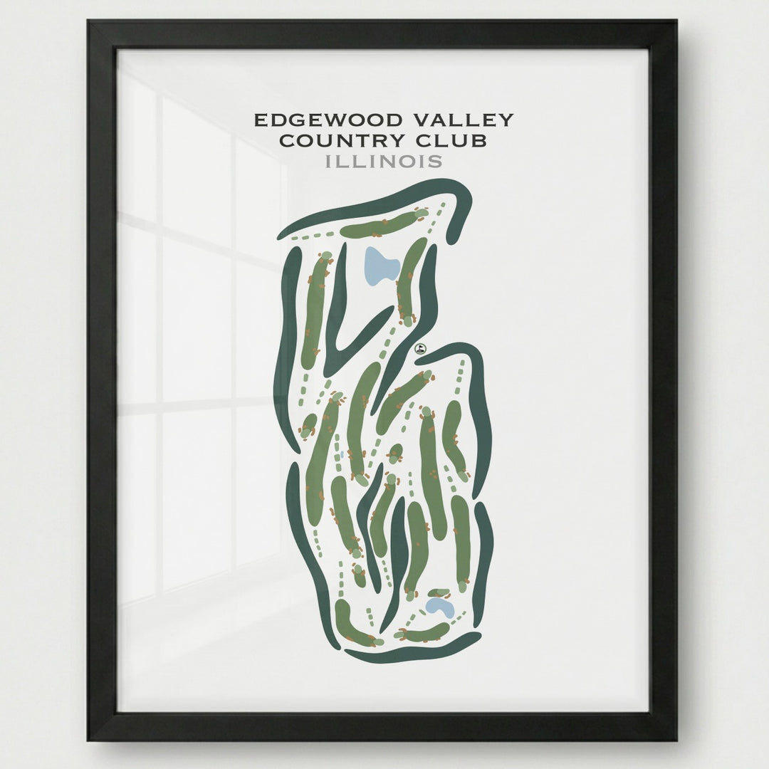 Edgewood Valley Country Club, Illinois - Printed Golf Courses