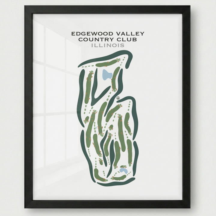 Edgewood Valley Country Club, Illinois - Printed Golf Courses