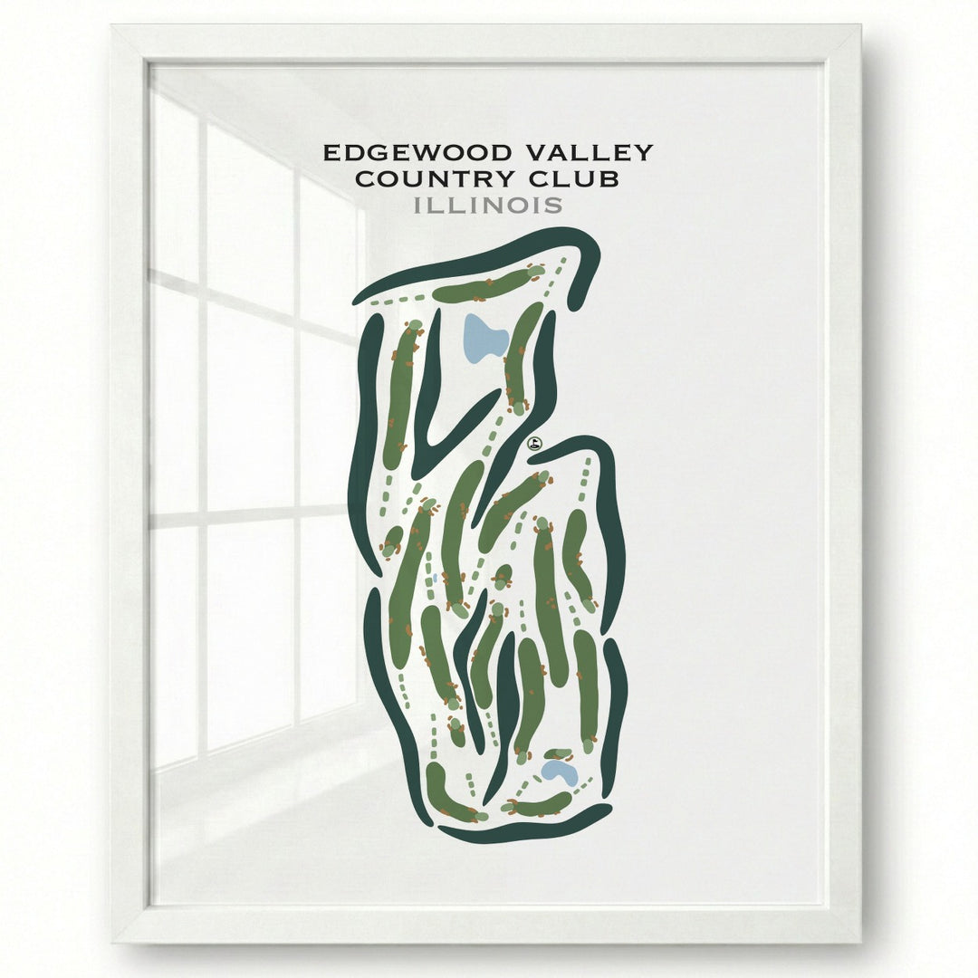 Edgewood Valley Country Club, Illinois - Printed Golf Courses