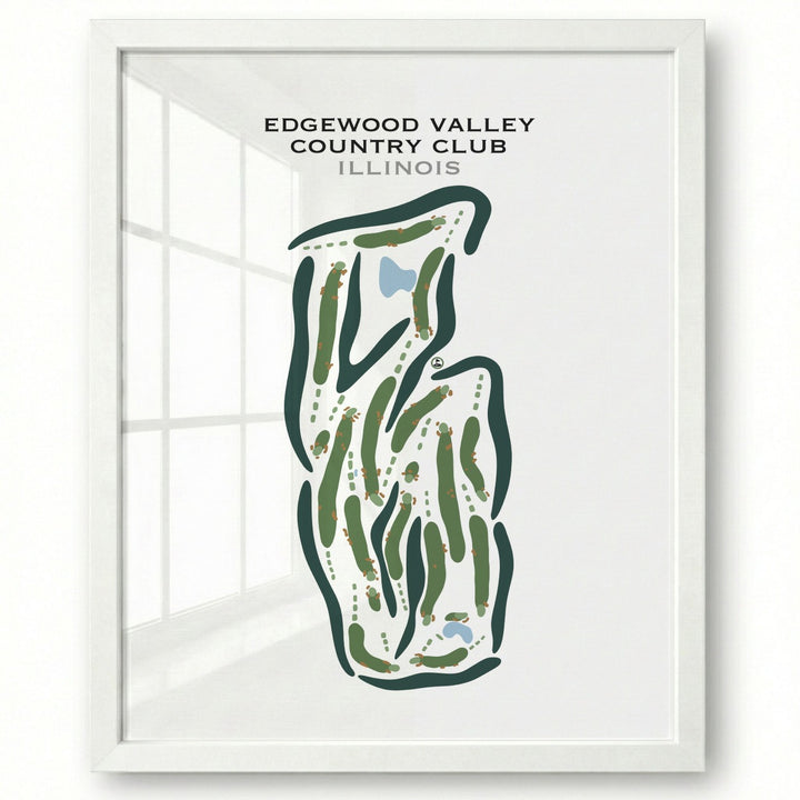Edgewood Valley Country Club, Illinois - Printed Golf Courses