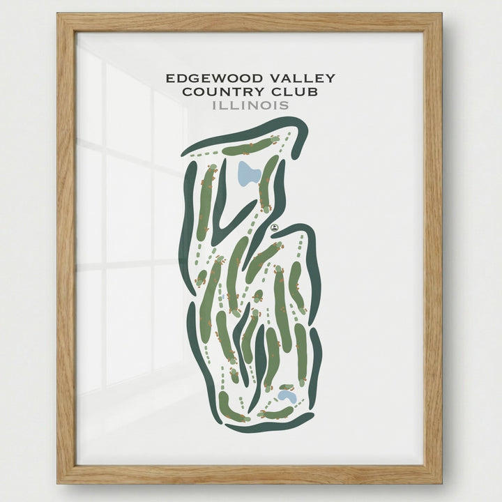Edgewood Valley Country Club, Illinois - Printed Golf Courses