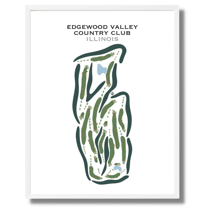 Edgewood Valley Country Club, Illinois - Printed Golf Courses - Golf Course Prints