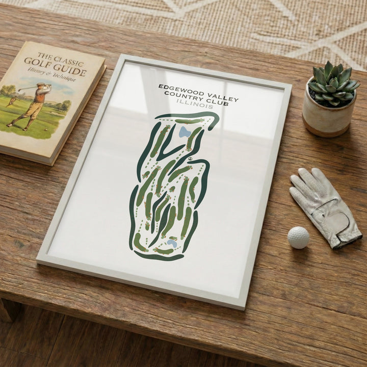 Edgewood Valley Country Club, Illinois - Printed Golf Courses