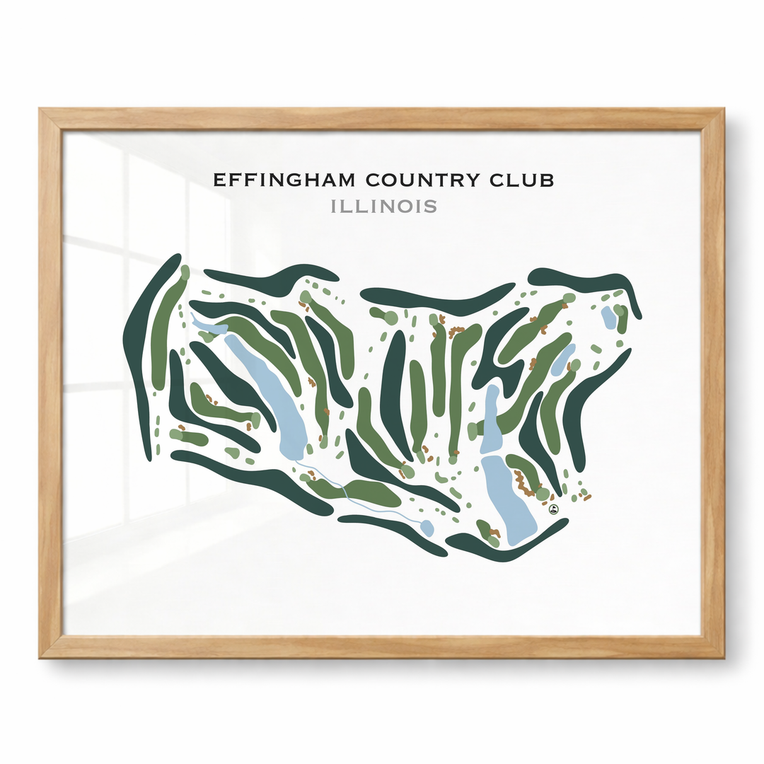 Effingham Country Club, Illinois - Printed Golf Course