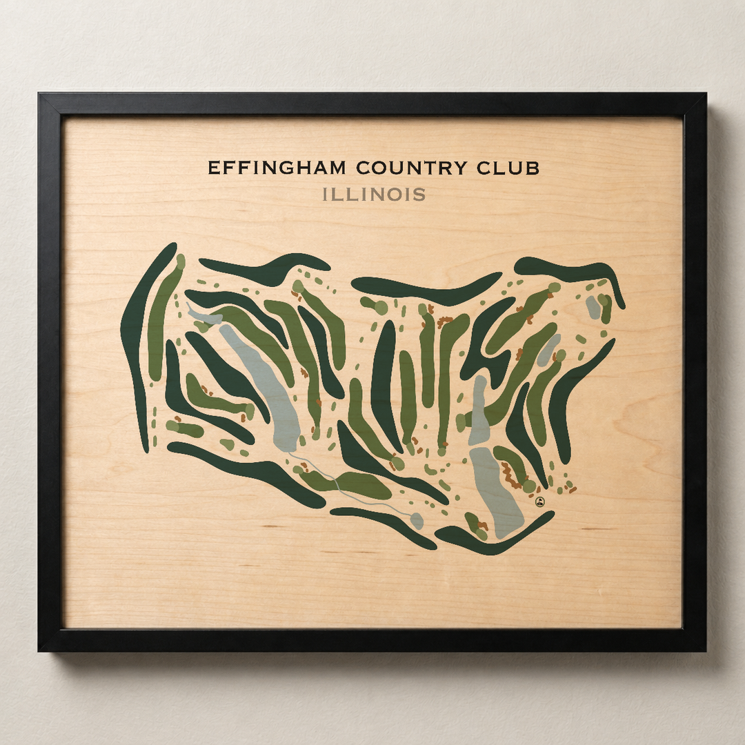 Effingham Country Club, Illinois - Printed Golf Course