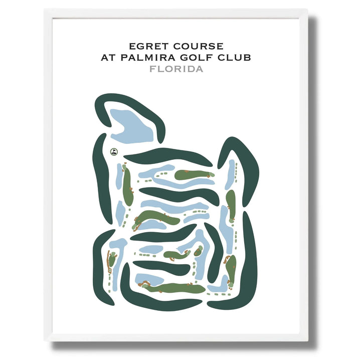 Egret Course at Palmira Golf Club, Florida - Printed Golf Courses