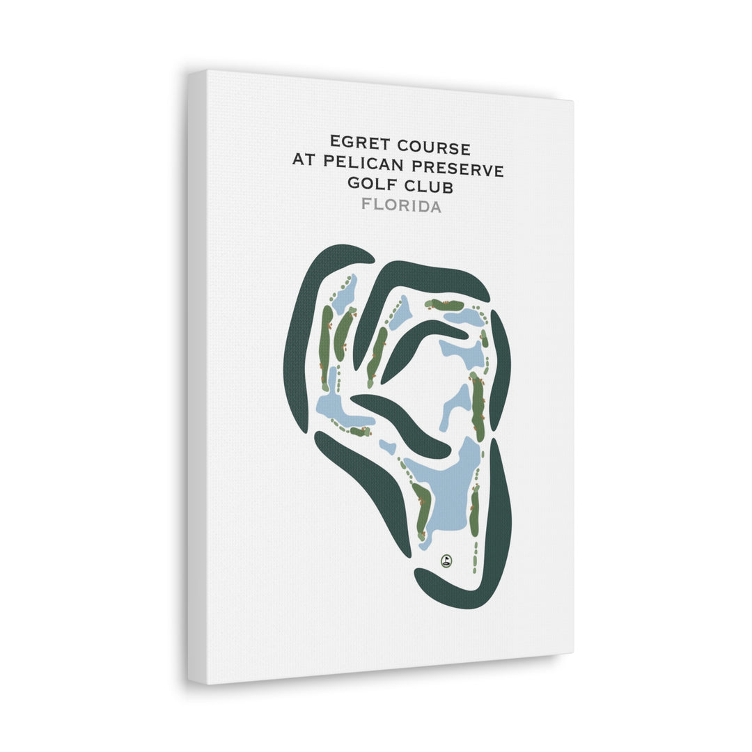 Egret Golf Course at Pelican Preserve Golf Club, Florida - Printed Golf Courses