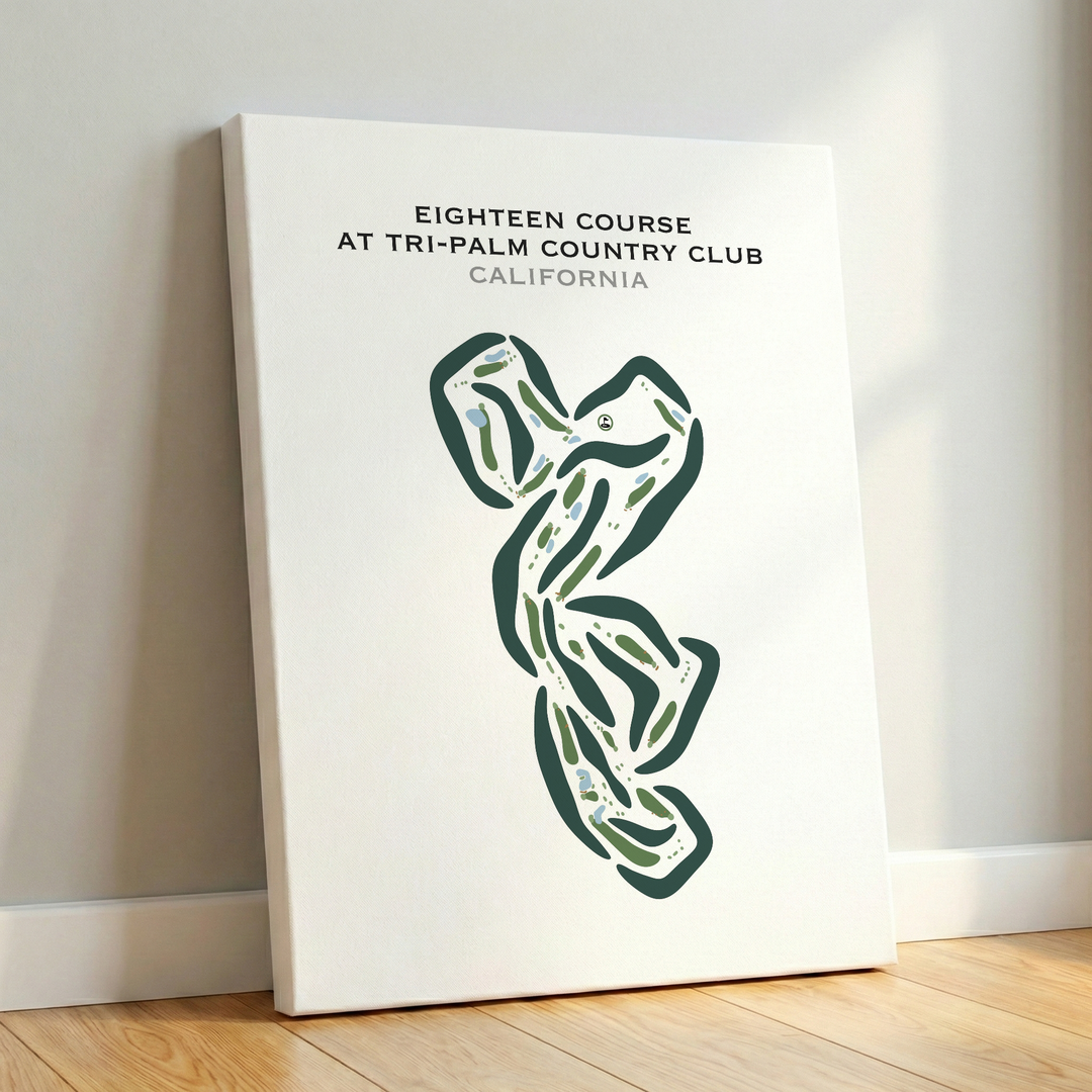 Eighteen at Tri-Palm Country Club, California - Printed Golf Courses