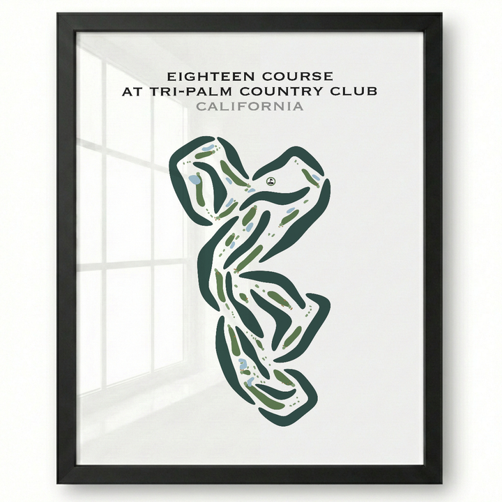 Eighteen at Tri-Palm Country Club, California - Printed Golf Courses