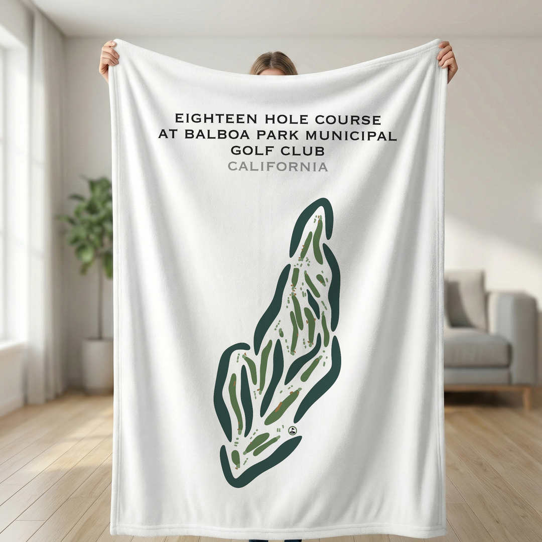 Eighteen Hole at Balboa Park Municipal Golf Club, California - Printed Golf Courses