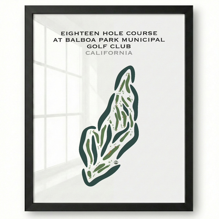 Eighteen Hole at Balboa Park Municipal Golf Club, California - Printed Golf Courses