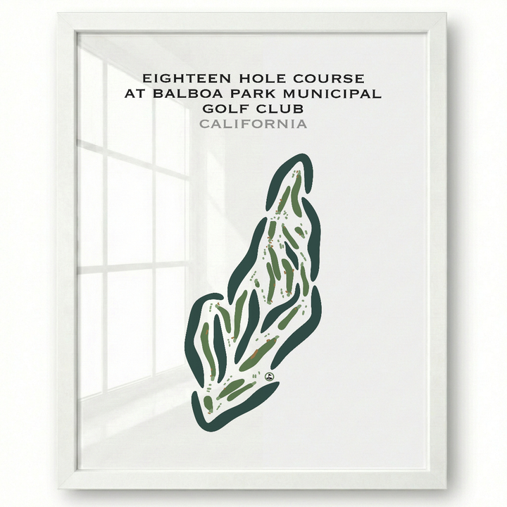 Eighteen Hole at Balboa Park Municipal Golf Club, California - Printed Golf Courses