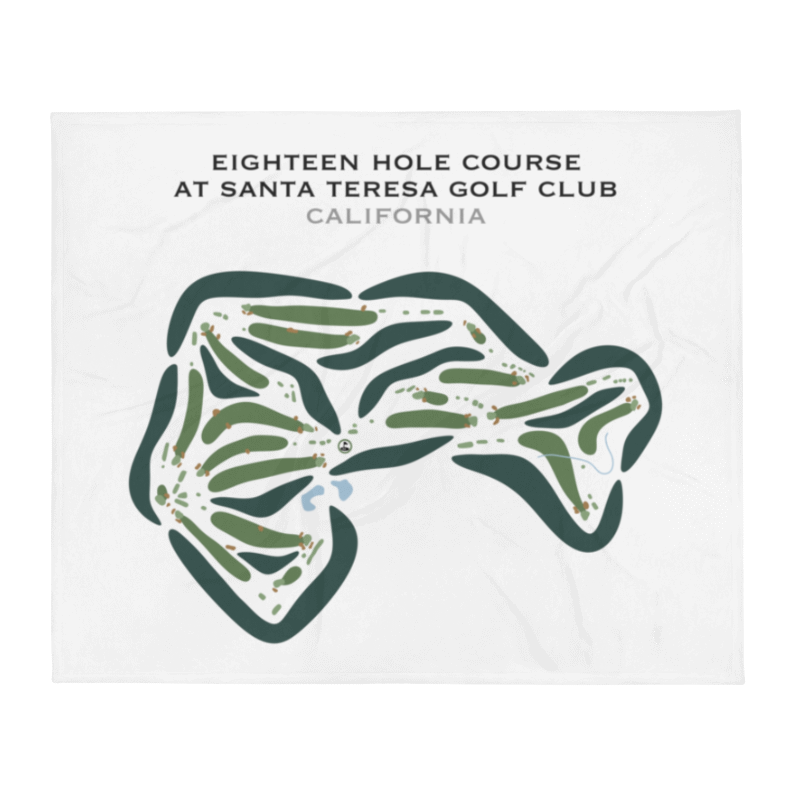 Eighteen Hole Course at Santa Teresa Golf Club, California - Printed Golf Courses