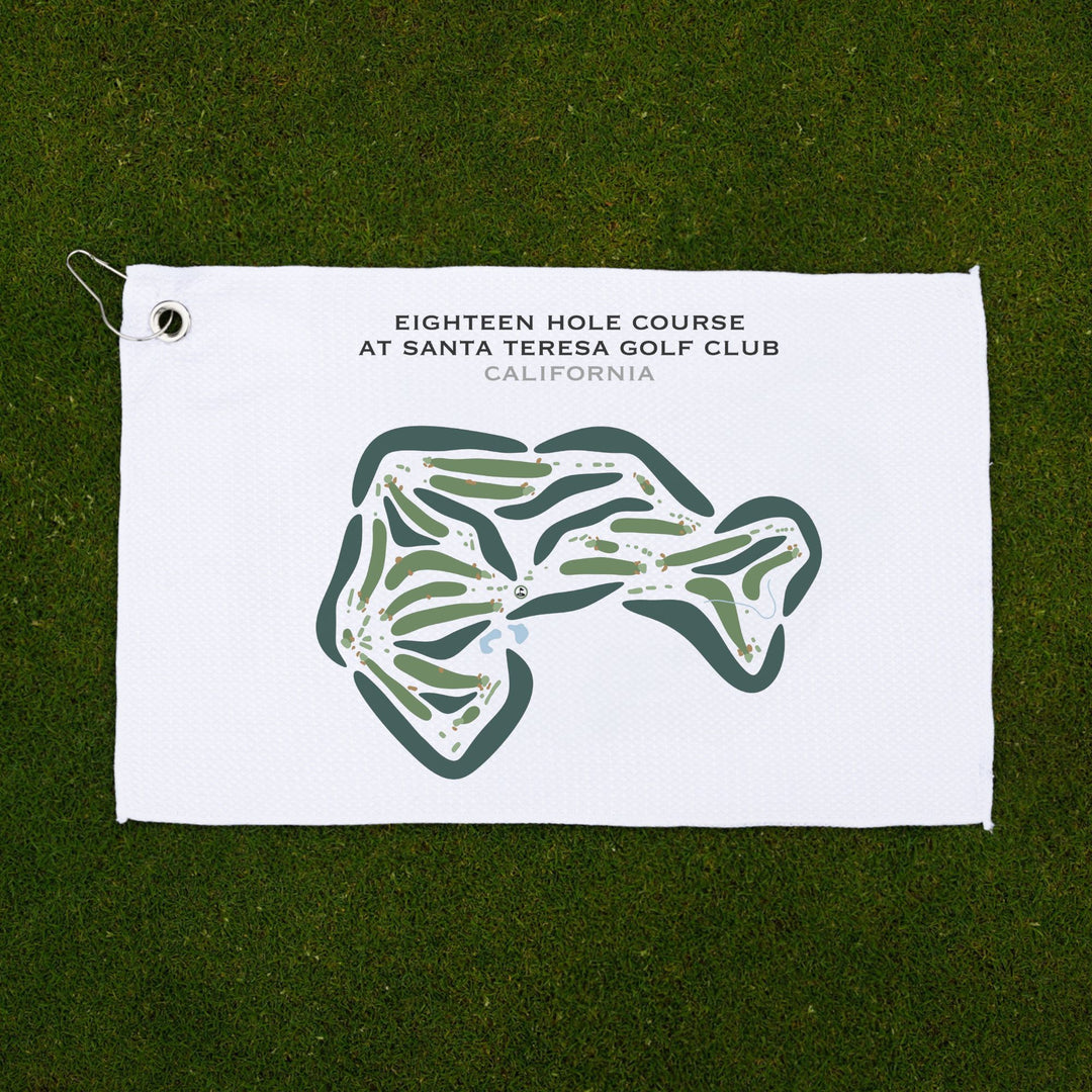 Eighteen Hole Course at Santa Teresa Golf Club, California - Printed Golf Courses