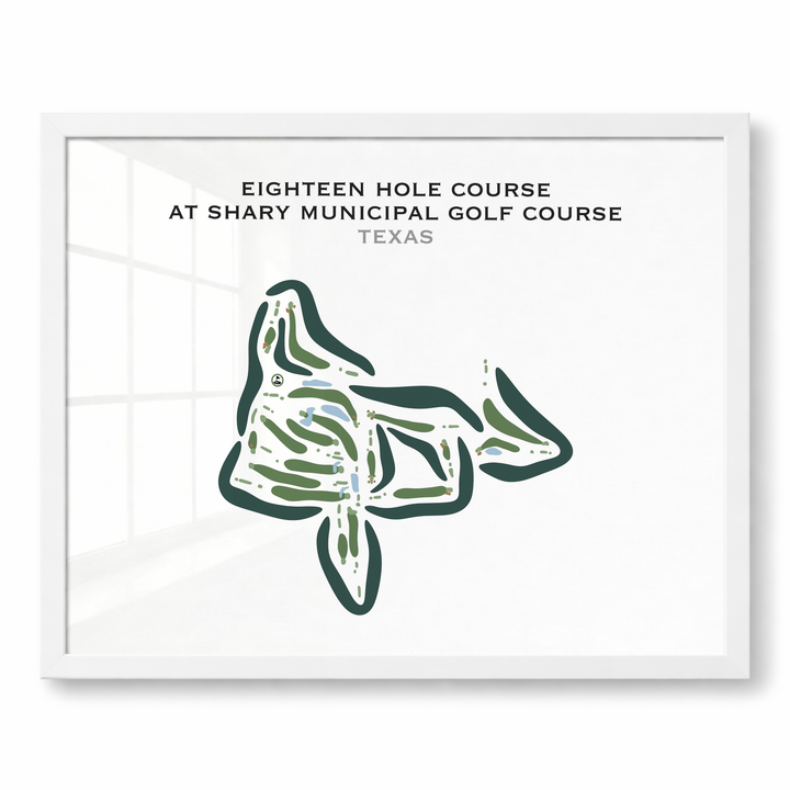 Eighteen Hole at Shary Municipal Golf Course, Texas - Printed Golf Courses