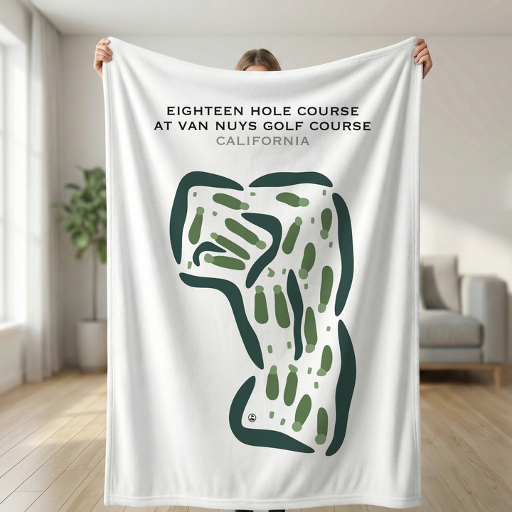 Eighteen Hole Course at Van Nuys Golf Course, California - Printed Golf Courses