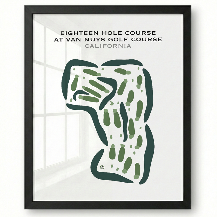 Eighteen Hole Course at Van Nuys Golf Course, California - Printed Golf Courses